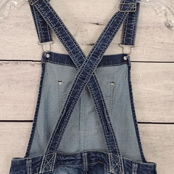 Wallflower Bib Overalls Distressed Cross Back Junior's Sz (see description) - Picture 9 of 12